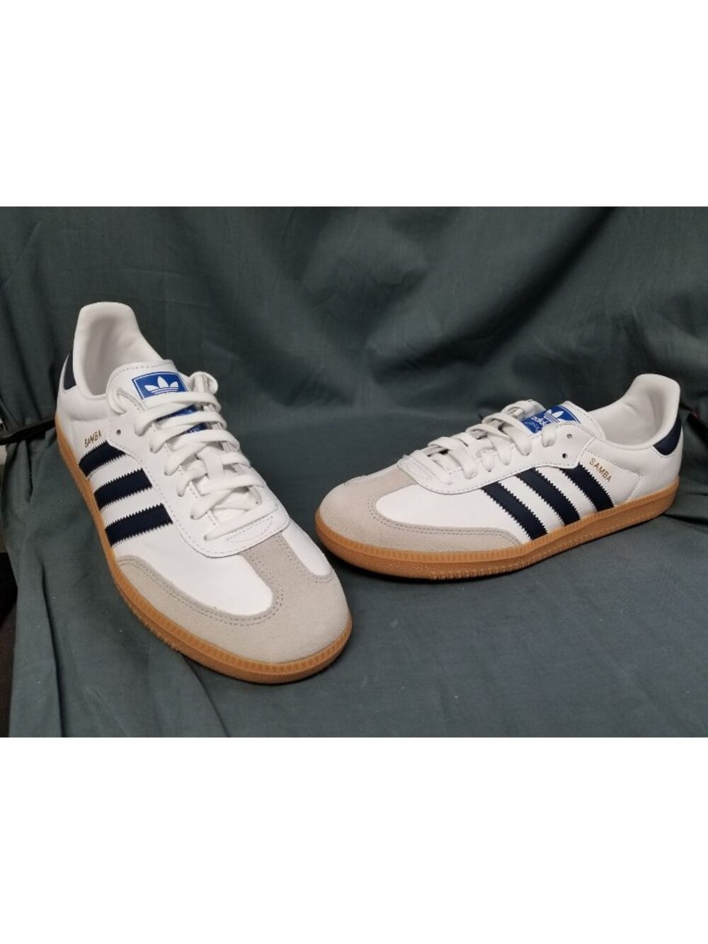Adidas Samba OG White Night Indigo Gum Men's Size 12 NEW NO BOX!